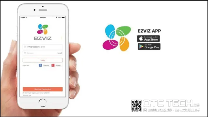 Mở phần mềm camera Ezviz.